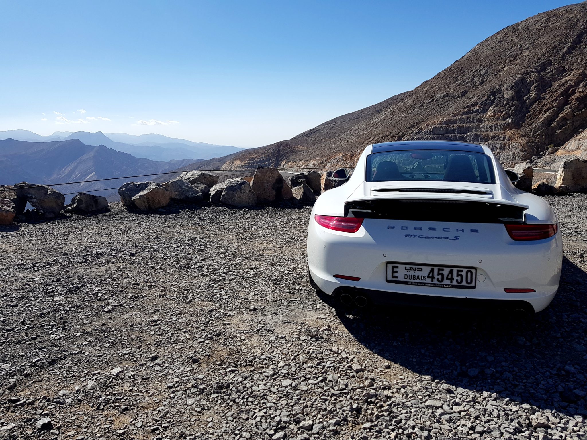 A Porsche on a Desert Mountain